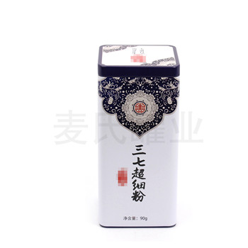 三七超細粉鐵罐,中藥飲片鐵罐包裝,三七破壁粉馬口鐵罐
