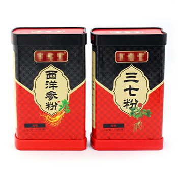 西洋參粉鐵罐-異形三七粉馬口鐵罐定制